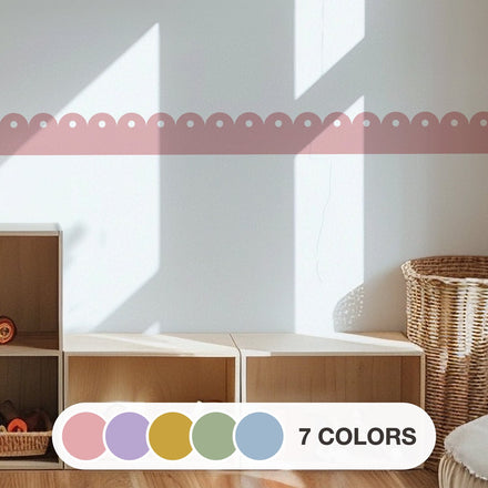 Eyelet Scallop Wall Border, available in 7 colors