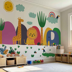 Safari Animal Wall Decal: Removable Jungle Nursery Decor