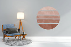 Abstract Circle Wall Decal: Earth Tones Geometric Stickers
