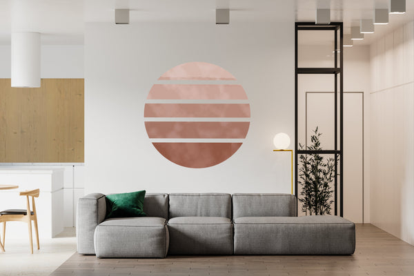 Abstract Circle Wall Decal: Earth Tones Geometric Stickers