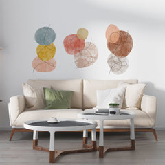 Abstract Line Art Wall Decal Set: Minimalist Peel and Stick Decor