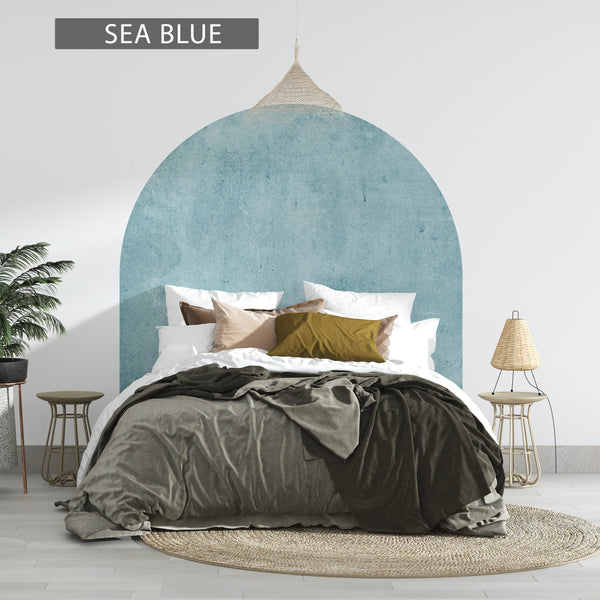 Arch Headboard Wall Decal: Removable Color Block Sticker