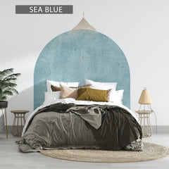Arch Headboard Wall Decal: Removable Color Block Sticker