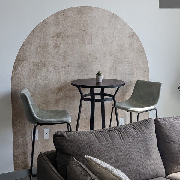 Arch Headboard Wall Decal: Removable Color Block Sticker