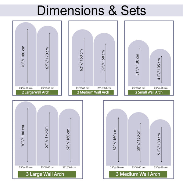 Arch Wall Decal Set: Colorblock Geometric Nursery Decor