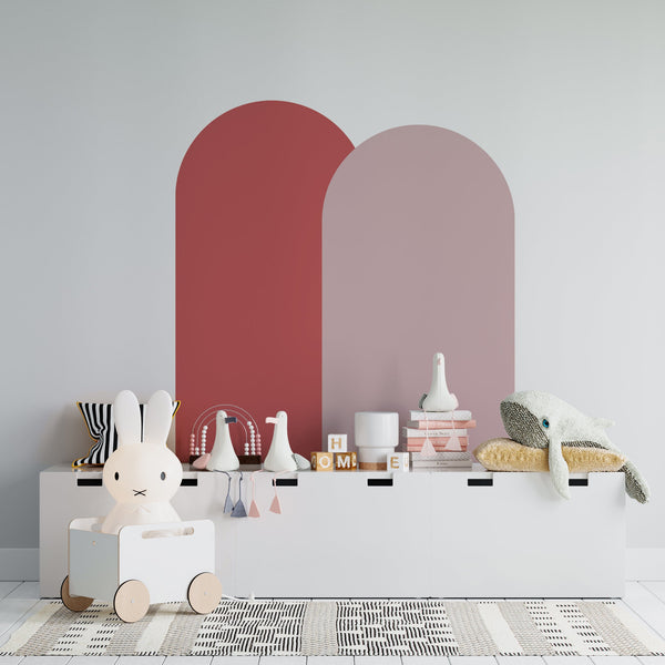 Arch Wall Decal Set: Colorblock Geometric Nursery Decor