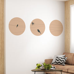 Birds On A Wire Wall Decal, Removable, Circle Wall Decal, Nursery Wall Decal, Geometric Wall Decal, Nursery Wall Decor, Kids Room Wall Decal