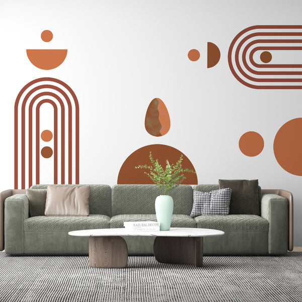 Boho Arch Wall Decal: Abstract Geometric Shapes, Removable Wall Sticker