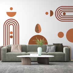 Boho Arch Wall Decal: Abstract Geometric Shapes, Removable Wall Sticker
