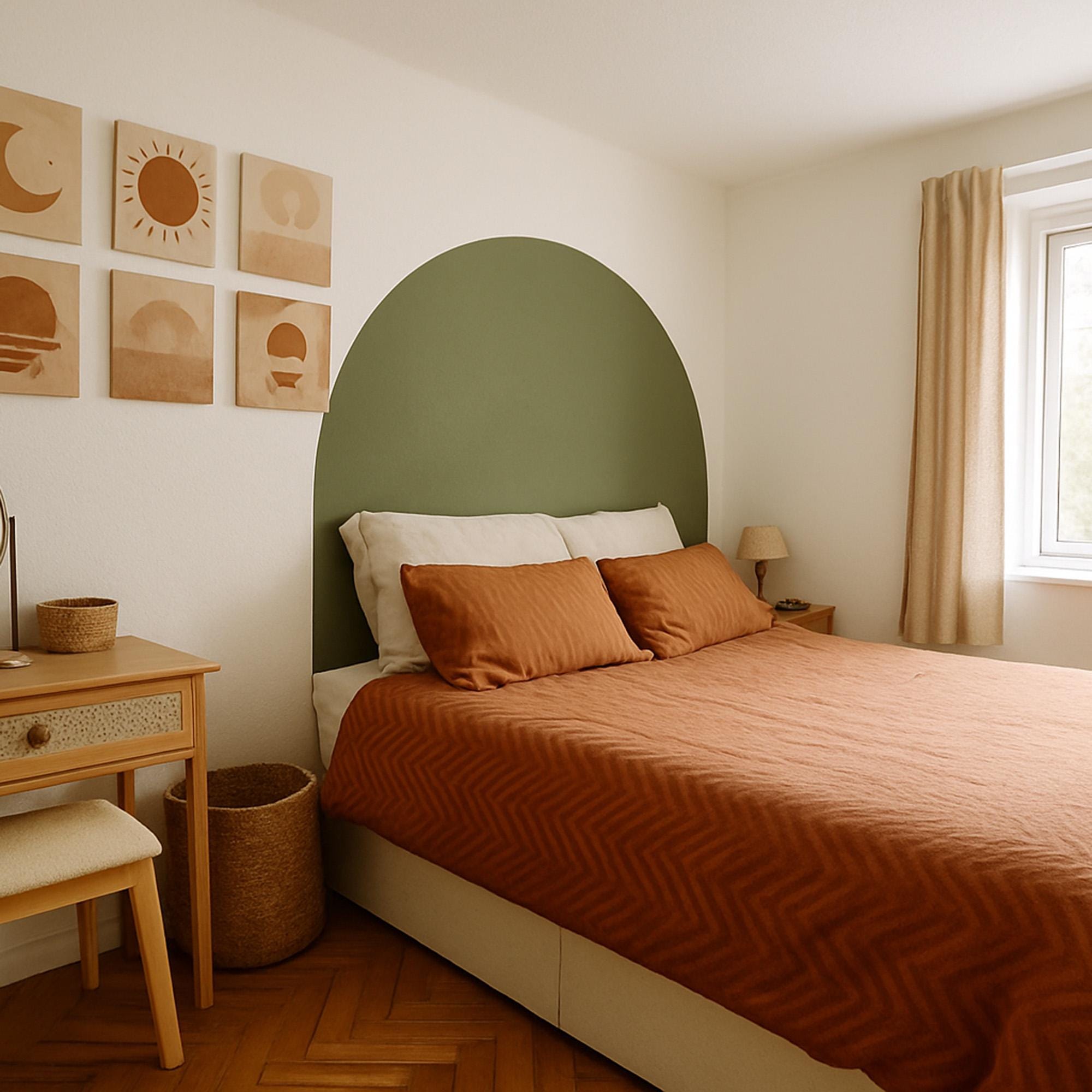 Boho Arch Wall Decal: Easy-Apply Headboard Sticker