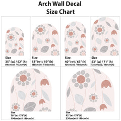 Boho Floral Arch Wall Decal: Pastel Nursery Decor