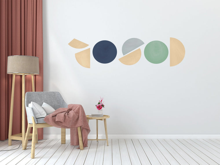 Quiet Balance Wall Decal – Minimal Abstract Shape Wall Mural for Living Rooms & Calm Interiors