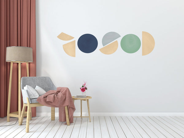 Boho Geometric Wall Decals: Peel and Stick Abstract Art
