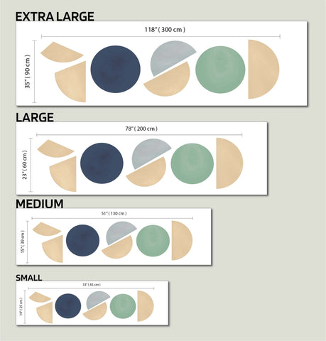 Boho Geometric Wall Decals: Peel and Stick Abstract Art