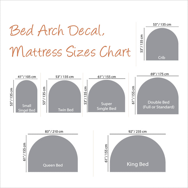 Boho Headboard Arch Wall Decal: Color Block Decor