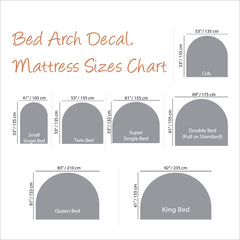 Boho Headboard Arch Wall Decal: Color Block Decor