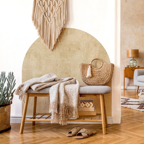 Boho Headboard Arch Wall Decal: Color Block Decor