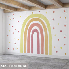 Boho Pink Rainbow Wall Decal: Peel and Stick Nursery Sticker
