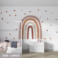 Boho Pink Rainbow Wall Decal: Peel and Stick Nursery Sticker