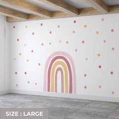 Boho Pink Rainbow Wall Decal: Peel and Stick Nursery Sticker