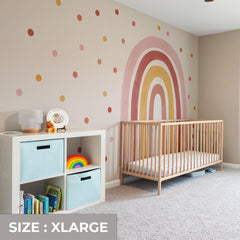 Boho Pink Rainbow Wall Decal: Peel and Stick Nursery Sticker