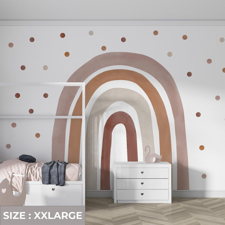 Boho Rainbow Wall Decal: Peel and Stick Nursery Sticker