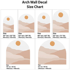 Boho Sunset Arch Wall Decal: Pastel Desert Landscape, Peel & Stick