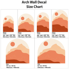 Boho Terracotta Arch Wall Decal: Peel and Stick Headboard Mural