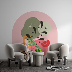 Boho Wall Arch Decal: Abstract Color Block Sticker