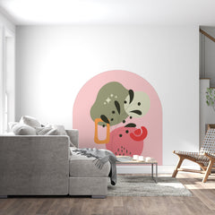 Boho Wall Arch Decal: Abstract Color Block Sticker