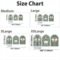 Botanical Arch Wall Decals – Sage Green Boho Butterfly and Floral Mural