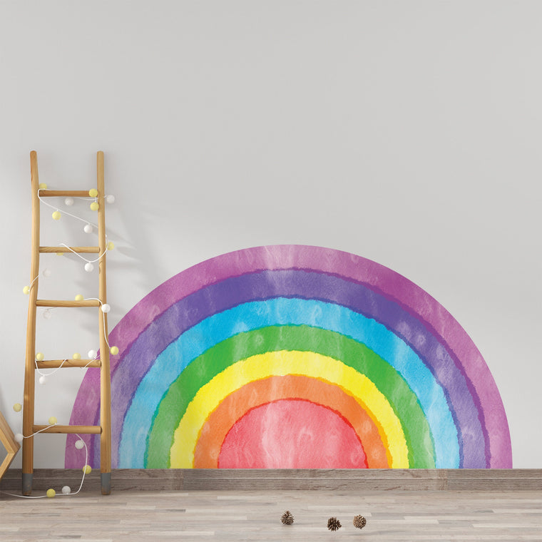 Bright Rainbow Wall Decal: Boho Nursery Decor, Removable Wall Sticker