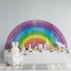 Bright Rainbow Wall Decal: Boho Nursery Decor, Removable Wall Sticker