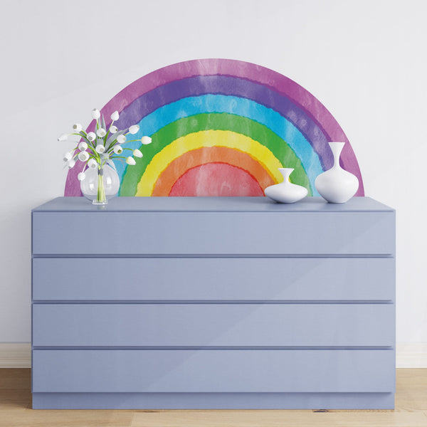 Bright Rainbow Wall Decal: Boho Nursery Decor, Removable Wall Sticker