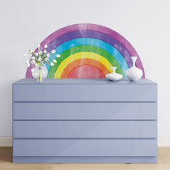 Bright Rainbow Wall Decal: Boho Nursery Decor, Removable Wall Sticker