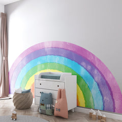 Bright Rainbow Wall Decal: Boho Nursery Decor, Removable Wall Sticker