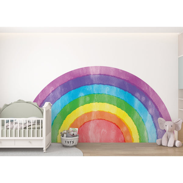 Bright Rainbow Wall Decal: Boho Nursery Decor, Removable Wall Sticker