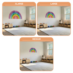 Bright Rainbow Wall Decal: Boho Nursery Decor, Removable Wall Sticker