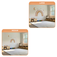 Brown Boho Rainbow Wall Decal: Nursery Decor