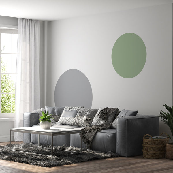 Circle Wall Decal: Color Block Bohemian Decor