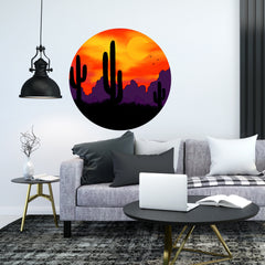 Circle Wall Decal, Color Circle Wall Sticker, Geometric Wall Art, Removable Wall Sticker