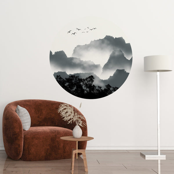 Circle Wall Decal,Removable Wall Decal, Wall Arch Decal, Circle Wall Sticker, Color Block Decal, Bohomian Decal, Colour Block Wallpaper