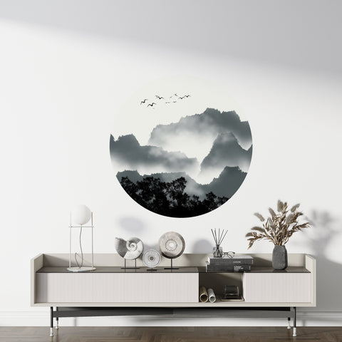 Circle Wall Decal,Removable Wall Decal, Wall Arch Decal, Circle Wall Sticker, Color Block Decal, Bohomian Decal, Colour Block Wallpaper