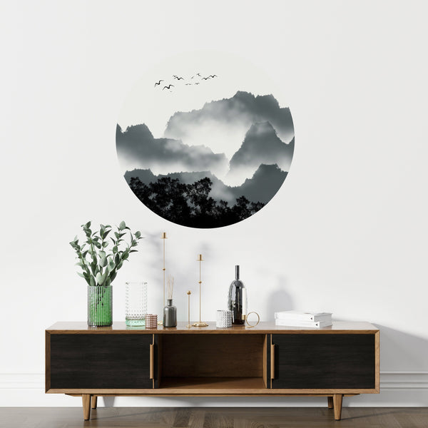 Circle Wall Decal,Removable Wall Decal, Wall Arch Decal, Circle Wall Sticker, Color Block Decal, Bohomian Decal, Colour Block Wallpaper