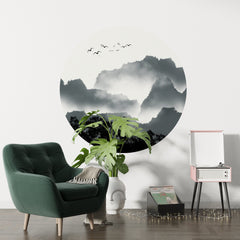 Circle Wall Decal,Removable Wall Decal, Wall Arch Decal, Circle Wall Sticker, Color Block Decal, Bohomian Decal, Colour Block Wallpaper