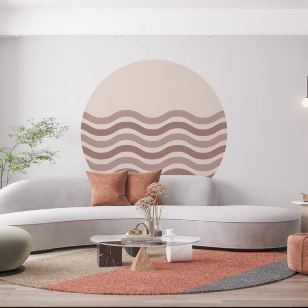 Circle Wall Decals Abstract Wall Decal Modern  Minimalist Wall Stickers Removable  Wall Decals for Living Room Office