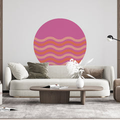 Circle Wall Decals Abstract Wall Decal Modern  Minimalist Wall Stickers Removable  Wall Decals for Living Room Office