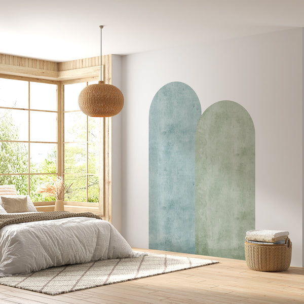 Colorblock Arch Wall Decal: Bedroom Headboard Decor