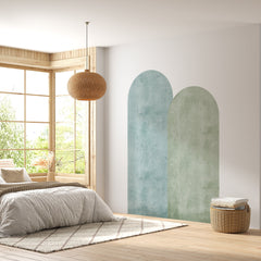 Colorblock Arch Wall Decal: Bedroom Headboard Decor