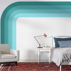 Colorblock Arch Wall Decal: Retro Geometric Wall Art